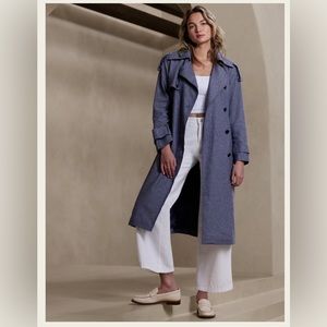 Banana Republic Factory linen-cotton trench coat